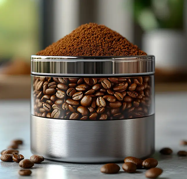 Roast and ground coffee includes pure or chicory blended options crafted for diverse taste needs